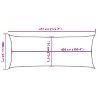 Produktbild för Solsegel 160 g/m² rektangulär ljusgrå 2x4,5 m HDPE