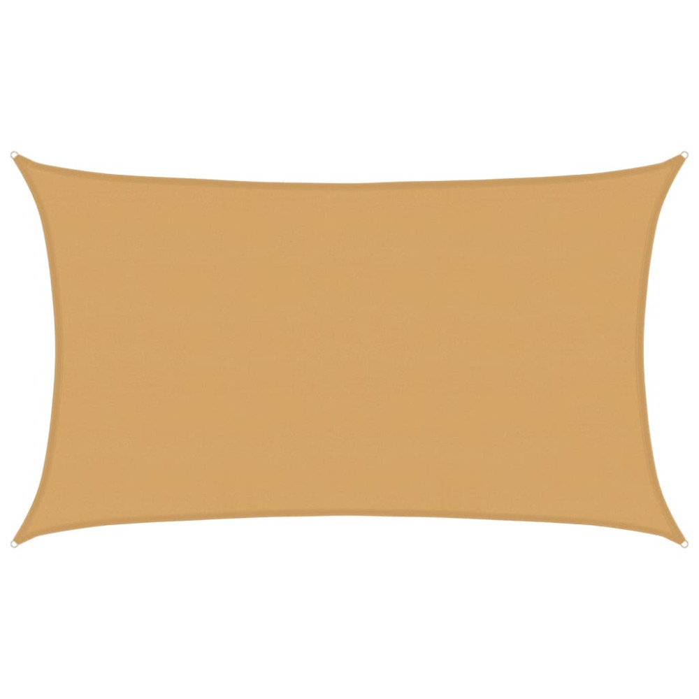 Produktbild för Solsegel 160 g/m² rektangulär sand 5x8 m HDPE