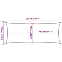 Produktbild för Solsegel 160 g/m² rektangulär sand 2x5 m HDPE