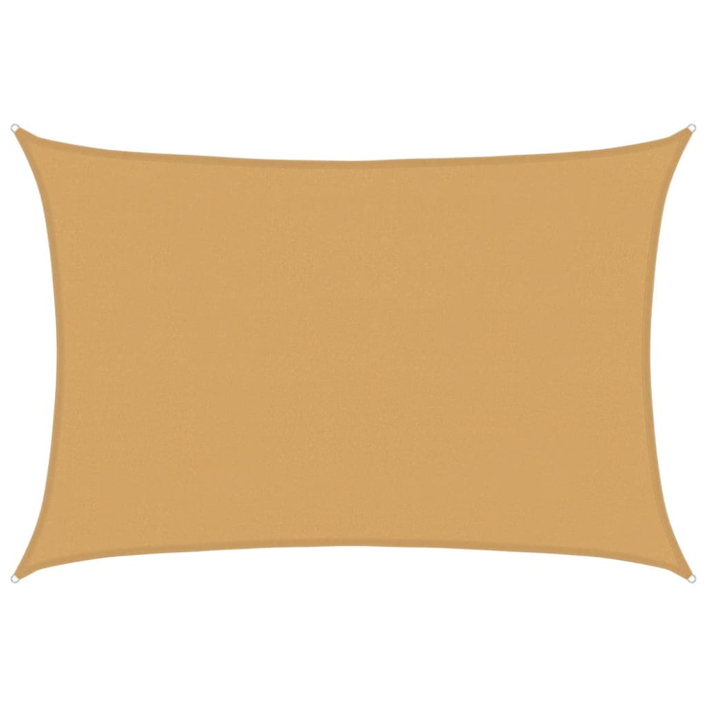 Produktbild för Solsegel 160 g/m² rektangulär sand 4x6 m HDPE