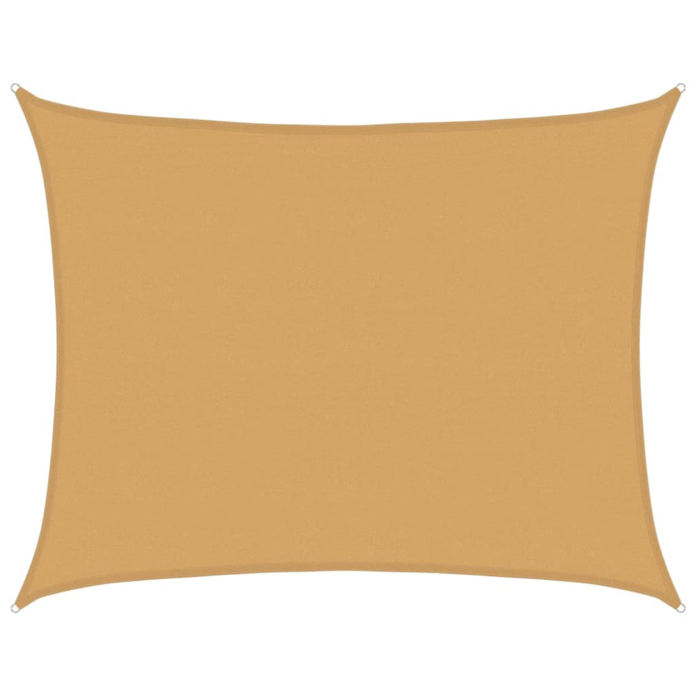 Produktbild för Solsegel 160 g/m² rektangulär sand 6x8 m HDPE
