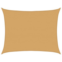 Produktbild för Solsegel 160 g/m² rektangulär sand 6x8 m HDPE