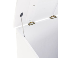 Produktbild för Tvättkorg med hjul RANA vit 45x45x64 cm massiv furu