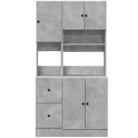 Produktbild för Köksskåp betonggrå 95x50x180 cm konstruerat trä