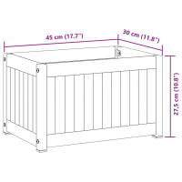 Produktbild för Odlingslåda 45x30x27,5 cm massivt akaciaträ och stål