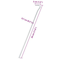 Produktbild för Tältpinnar 25 st 30 cm Ø7 mm galvaniserat stål