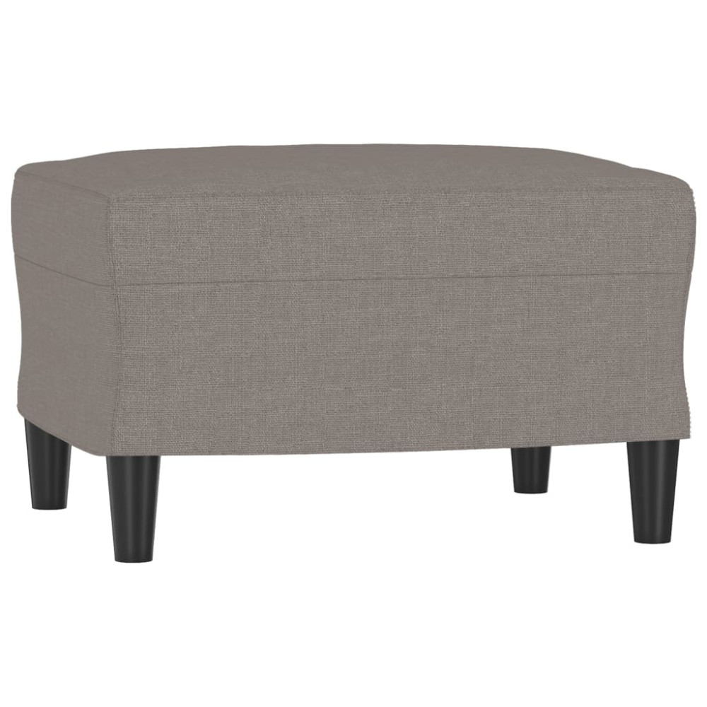Produktbild för 3-sitssoffa med fotpall taupe 180 cm tyg