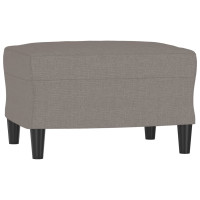 Produktbild för 3-sitssoffa med fotpall taupe 180 cm tyg