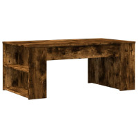 Produktbild för Soffbord rökfärgad ek 102x55x42 cm konstruerat trä