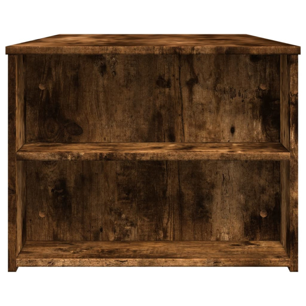 Produktbild för Soffbord rökfärgad ek 102x55x42 cm konstruerat trä