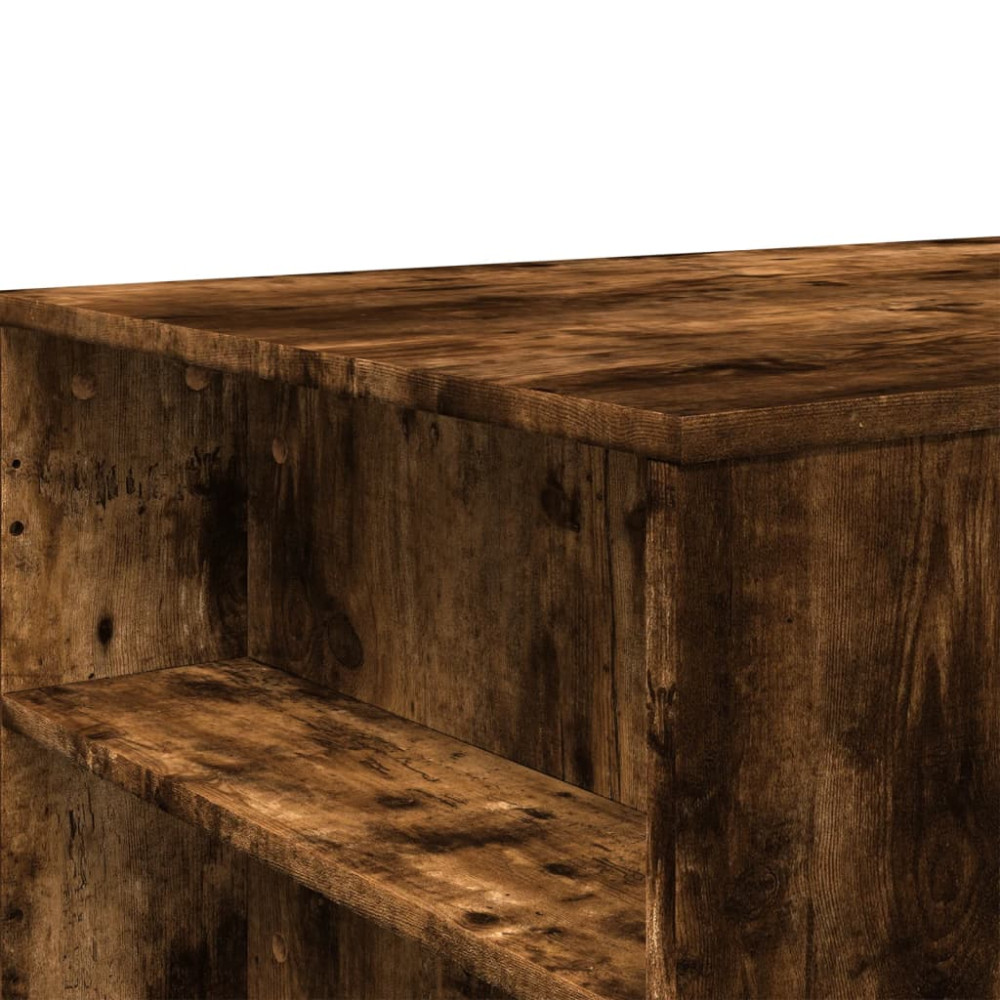 Produktbild för Soffbord rökfärgad ek 102x55x42 cm konstruerat trä
