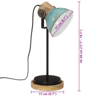 Produktbild för Skrivbordslampa 25 W nött blå 17x17x50 cm E27