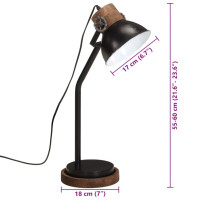 Produktbild för Skrivbordslampa 25 W svart 18x18x60 cm E27