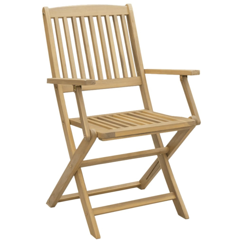 Produktbild för Hopfällbara trädgårdsstolar 6 st 54x61x88cm massivt akaciaträ