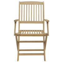 Produktbild för Hopfällbara trädgårdsstolar 6 st 54x61x88cm massivt akaciaträ
