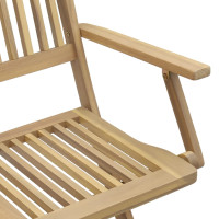 Produktbild för Hopfällbara trädgårdsstolar 6 st 54x61x88cm massivt akaciaträ