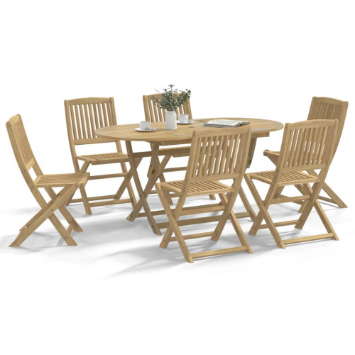 vidaXL Hopfällbara trädgårdsstolar 6 st 44x50x88cm massivt akaciaträ