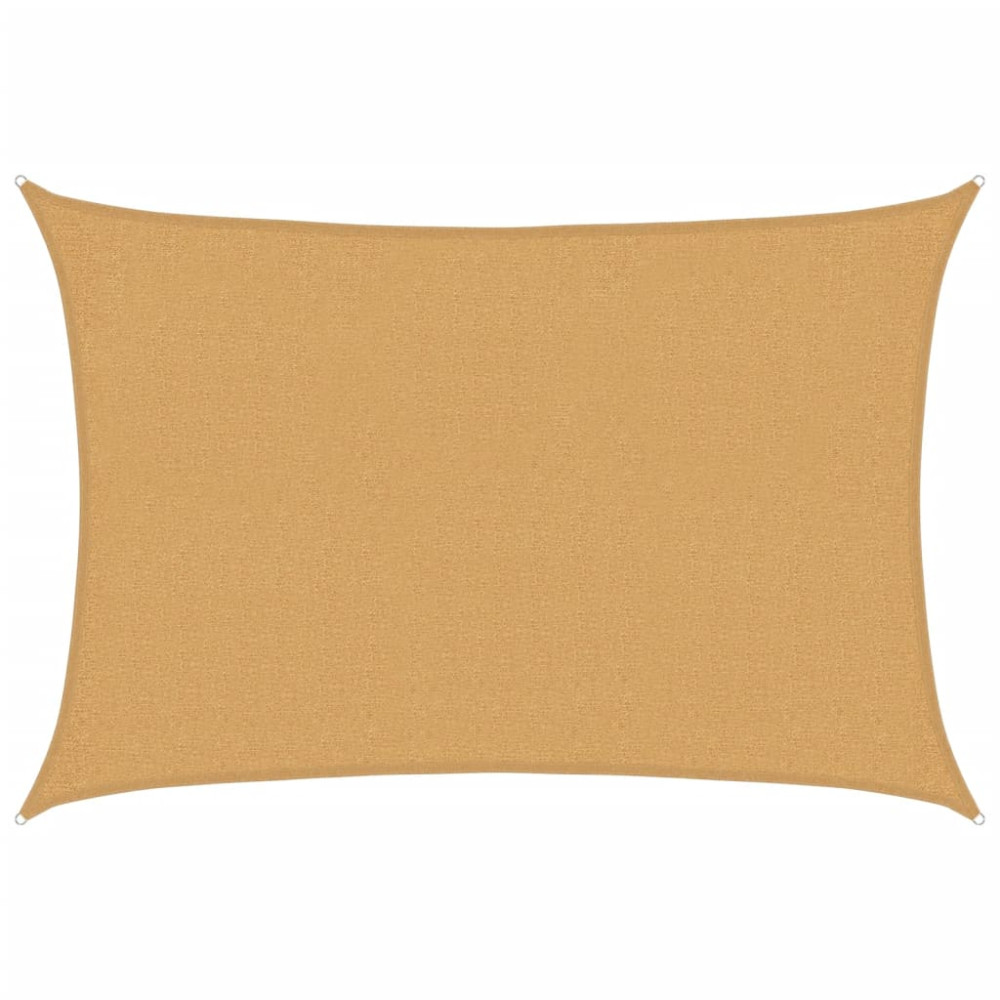 Produktbild för Solsegel 160 g/m² rektangulär sand 2x2,5 m HDPE