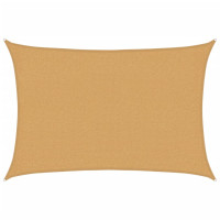 Produktbild för Solsegel 160 g/m² rektangulär sand 2x2,5 m HDPE