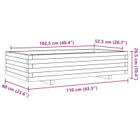 Produktbild för Odlingslåda 110x60x26,5 cm massivt furuträ