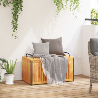 Produktbild för Dynbox för trädgården 85x45x45/53 cm massiv akacia och stål