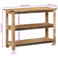 Produktbild för Konsolbord 100x35x75 cm massivt mangoträ