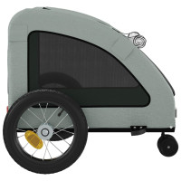 Produktbild för Cykelvagn för djur grå oxfordtyg och järn