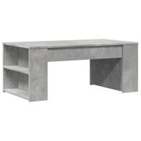 Produktbild för Soffbord betonggrå 102x55x42 cm konstruerat trä