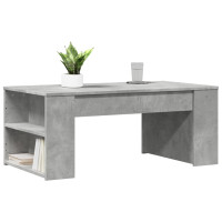 Produktbild för Soffbord betonggrå 102x55x42 cm konstruerat trä