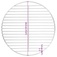 Produktbild för Grillgaller runt Ø34,5 cm 304 rostfritt stål