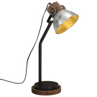 Produktbild för Skrivbordslampa 25 W vintage silver 18x18x60 cm E27