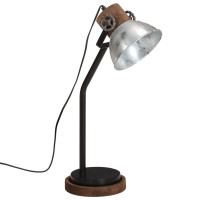 Produktbild för Skrivbordslampa 25 W vintage silver 18x18x60 cm E27