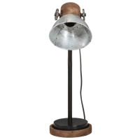 Produktbild för Skrivbordslampa 25 W vintage silver 18x18x60 cm E27