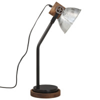 Produktbild för Skrivbordslampa 25 W vintage silver 18x18x60 cm E27