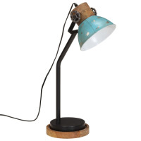 Produktbild för Skrivbordslampa 25 W nött blå 18x18x60 cm E27