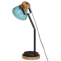 Produktbild för Skrivbordslampa 25 W nött blå 18x18x60 cm E27