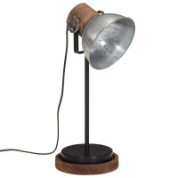 Produktbild för Skrivbordslampa 25 W vintage silver 17x17x50 cm E27