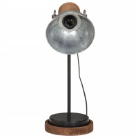 Produktbild för Skrivbordslampa 25 W vintage silver 17x17x50 cm E27