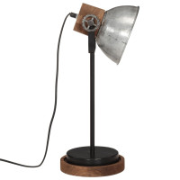 Produktbild för Skrivbordslampa 25 W vintage silver 17x17x50 cm E27