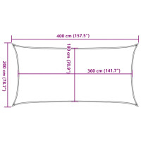 Produktbild för Solsegel 160 g/m² rektangulär ljusgrå 2x4 m HDPE