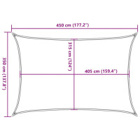 Produktbild för Solsegel 160 g/m² rektangulär ljusgrå 3,5x4,5 m HDPE