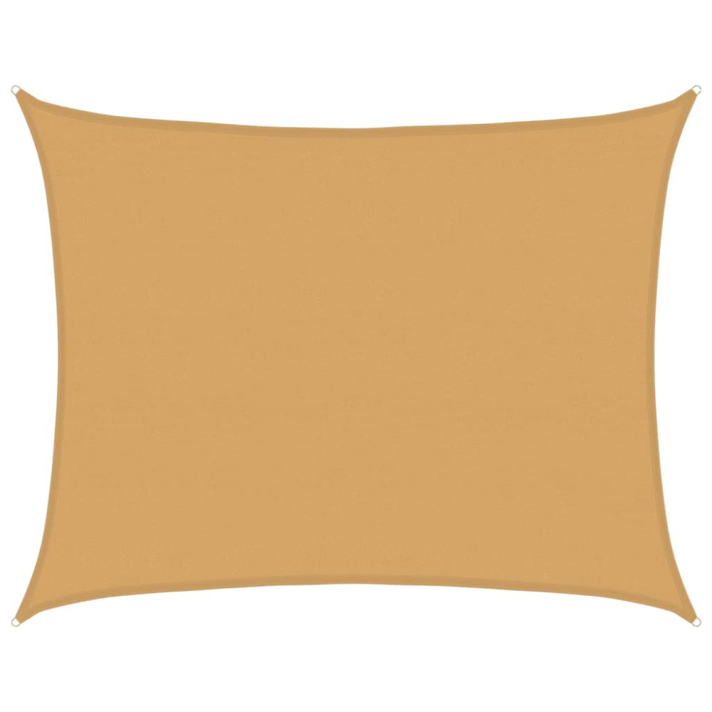 Produktbild för Solsegel 160 g/m² rektangulär sand 6x7 m HDPE
