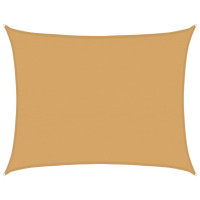 Produktbild för Solsegel 160 g/m² rektangulär sand 6x7 m HDPE