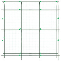 Produktbild för Trädgårdsspaljé för klätterväxter U-formad 181x31x182,5 cm stål