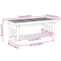 Produktbild för Soffbord 110x55x45 cm bambu