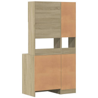 Produktbild för Köksskåp sonoma-ek 95x50x180 cm konstruerat trä