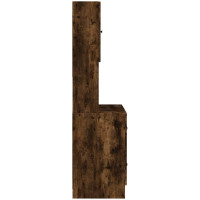 Produktbild för Köksskåp rökfärgad ek 95x50x180 cm konstruerat trä