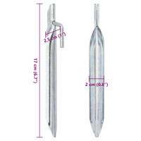 Produktbild för Tältpinnar 24 st V-formade 17 cm Ø20 mm galvaniserat stål