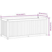 Produktbild för Odlingslåda 110x45x44 cm massivt akaciaträ och stål