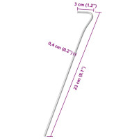 Produktbild för Tältpinnar 50 st 23 cm Ø4 mm galvaniserat stål